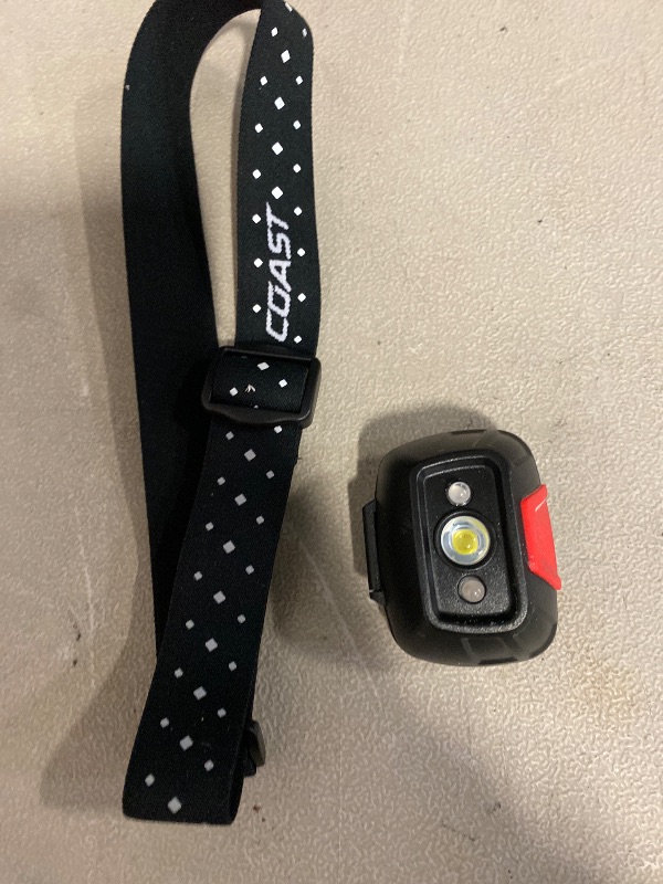 Photo 1 of Coast 330 lm Black/Red LED Head Lamp AAA Battery