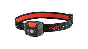 Photo 1 of Coast 330 lm Black/Red LED Head Lamp AAA Battery