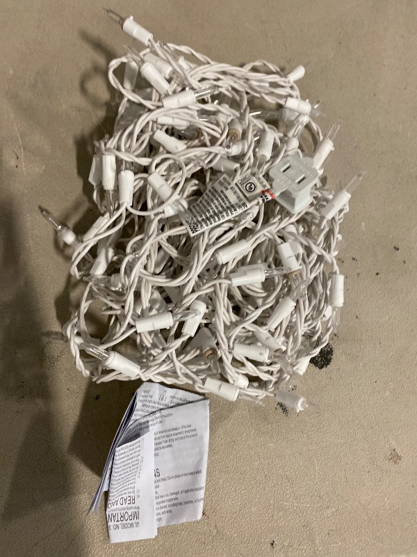 Photo 1 of Nicolas Holiday GE StayBright 150 LED Icicle-Style Lights - Warm White with White Wire