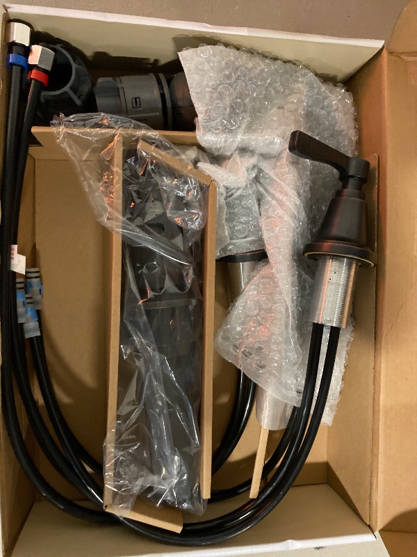 Photo 1 of allen + roth Townley Oil Rubbed Bronze Widespread 2-handle WaterSense High-arc Residential Handle Bathroom