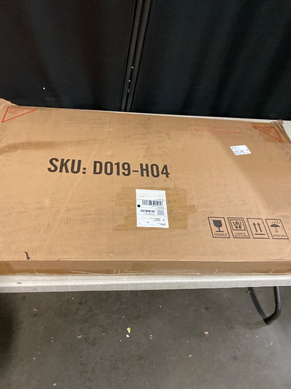 Photo 1 of AWQM Faux Marble Coffee Table for Living Room with Round Corners,2 Tier Living Room Table with Storage Shelf,Rectangular Coffee Table Center Table for Small Spaces,White