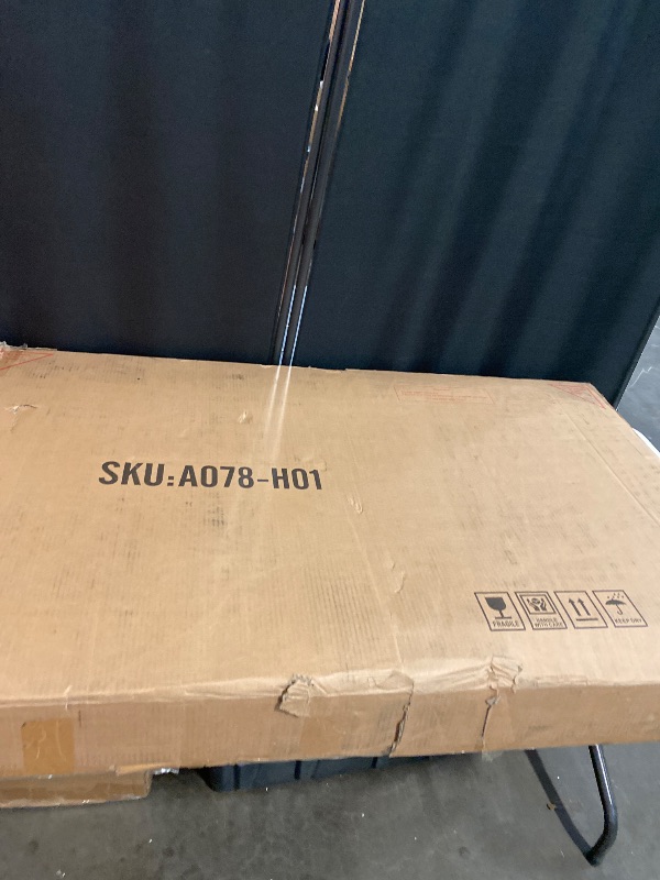 Photo 1 of AWQM Dining Table Set for 4 with Modern Rectangular Faux Marble Table and 4 PU Upholstered Chairs Home Space Saving Furniture for Kitchens Dining Rooms and Small Spaces (Black)