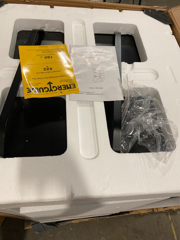 Photo 1 of Wine and Beverage Refrigerator Black, 24 Inch Beverage Cooler Under Counter Dual Zone with Glass Door&Lock, 18 Bottles and 68 Cans Large Capacity for Beer Soda Drink, Built-In or Freestanding Fridge