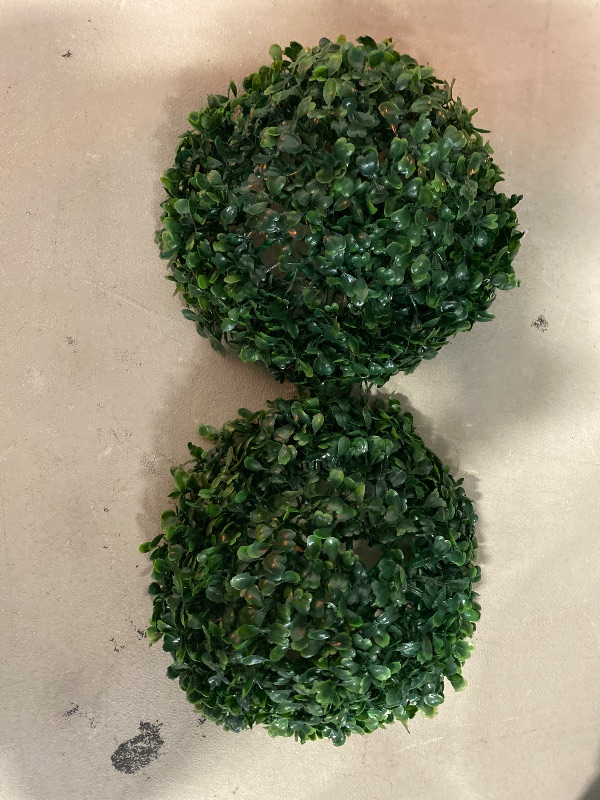 Photo 1 of Abaodam Artificial Greenery Hanging for Ceiling Decoration Portable Faux Eucalyptus Spheres for Weddings Festivals and Holiday Events Approx Inner Outer
