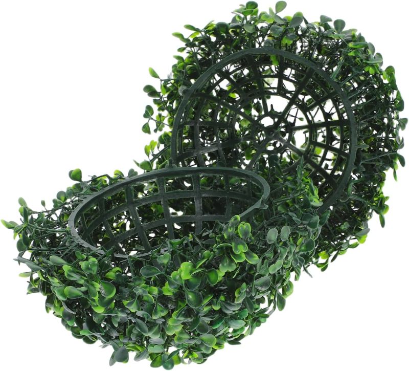 Photo 1 of Abaodam Artificial Greenery Hanging for Ceiling Decoration Portable Faux Eucalyptus Spheres for Weddings Festivals and Holiday Events Approx Inner Outer