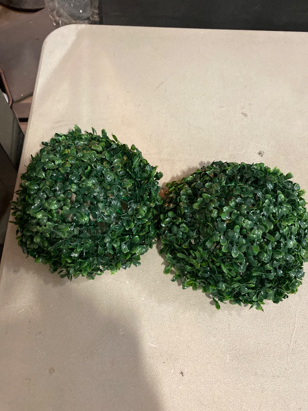 Photo 1 of Abaodam Artificial Greenery Hanging for Ceiling Decoration Portable Faux Eucalyptus Spheres for Weddings Festivals and Holiday Events Approx Inner Outer
