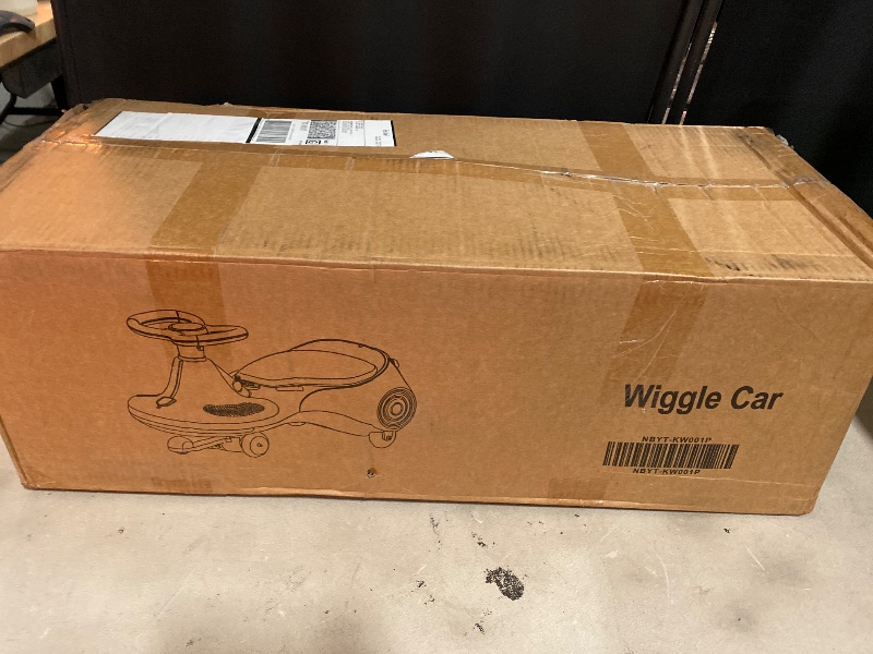 Photo 1 of 12V Electric Wiggle Car with Pedal, Rechargeable Battery, Toddler Ride-On Toy for Max 160 Lbs Load, 2 in 1 Swing Scooter with 3 Speeds, Anti-Rollover, Flashing Wheel for Kids Ages 3 and Up, Pink+Purple
