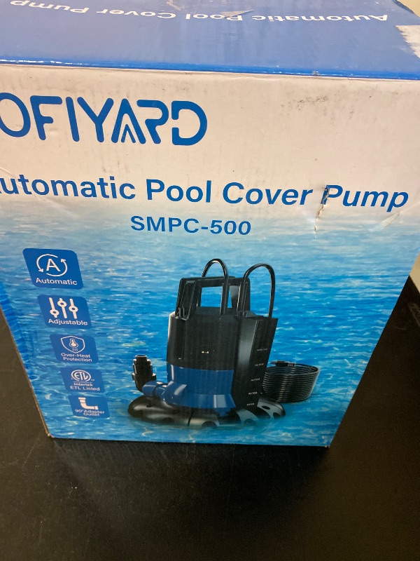 Photo 1 of Cofiyard 1/2 HP Automatic Pool Cover Pump 3148 GPH Submersible Sump Pump Inground & Above Ground, Heavy Duty Water Pump with 25 Feet Power Cord for Swimming Pool Garden Pond Basement Window Well