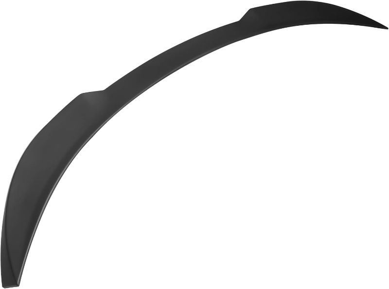 Photo 1 of IKON MOTORSPORTS, Trunk Spoiler Compatible with 2017-2025 Tesla Model 3, Matte Black ABS Plastic Performance Style Exterior Rear Trunk Lid Deck Boot Spoiler Wing, 2018 2019 2020 2021 2022