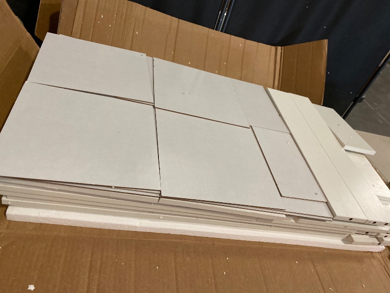 Photo 1 of JBLCC White Vanity Set with Mirror and Lights, Small Vanity for Girls, Makeup Desk with Vanity Stool, Makeup Table w/ Drawers and Storage Shelves