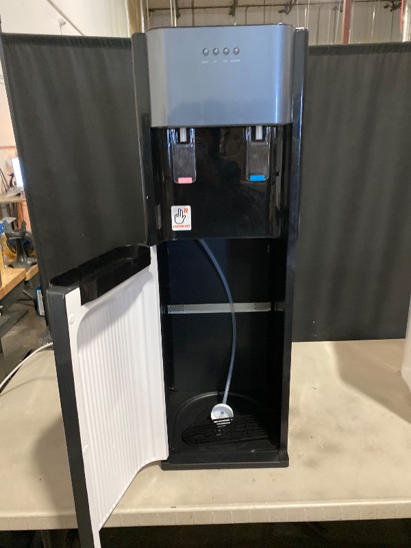 Photo 1 of Bottom Loading Water Dispenser for 5 Gallon Bottles, Hot & Cold, Freestanding Water Cooler Dispenser with Safety Features for Home & Office, Dark Gray