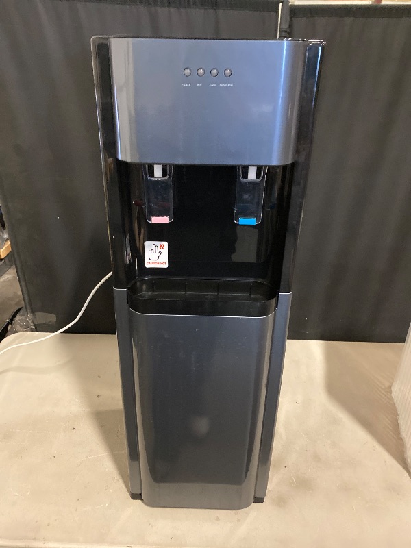 Photo 1 of Bottom Loading Water Dispenser for 5 Gallon Bottles, Hot & Cold, Freestanding Water Cooler Dispenser with Safety Features for Home & Office, Dark Gray