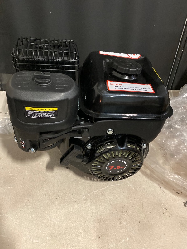 Photo 1 of 4-Stroke Gas Engine Motor, 212cc 7.5HP Electric/Pull Start Mini Engine Motor,Portable Single Cylinder Air Cooled Motor (Black)
