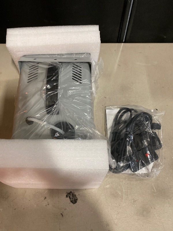 Photo 1 of 1000W Snow Machine Remote & Manual Control Snowflake Making Adjustable Snowflake Size Snowmaker Perfect for Christmas,Weddings and Theatrical Effects (Grey, 1)