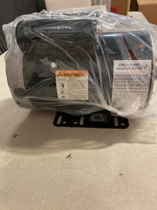 Photo 1 of 5HP Single Phase 143/5T Frame Electric Air Compressor Electric Motor 7/8 inch Shaft 3450RPM 208-230 Volts 60HZ