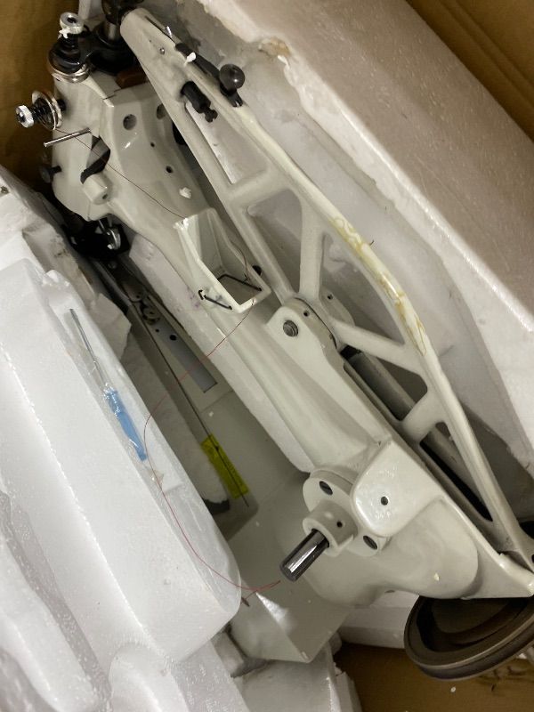 Photo 6 of INTBUYING Industrial Leather Sewing Machine Shoe Repair Machine Leather Stitching Machine Hand Cobbler Leather Patch Machine Heavy Duty Hand-Cranking 500SPM Cobbler Stitching Machine