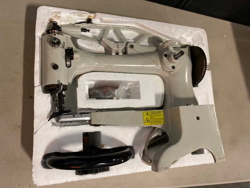 Photo 1 of INTBUYING Industrial Leather Sewing Machine Shoe Repair Machine Leather Stitching Machine Hand Cobbler Leather Patch Machine Heavy Duty Hand-Cranking 500SPM Cobbler Stitching Machine