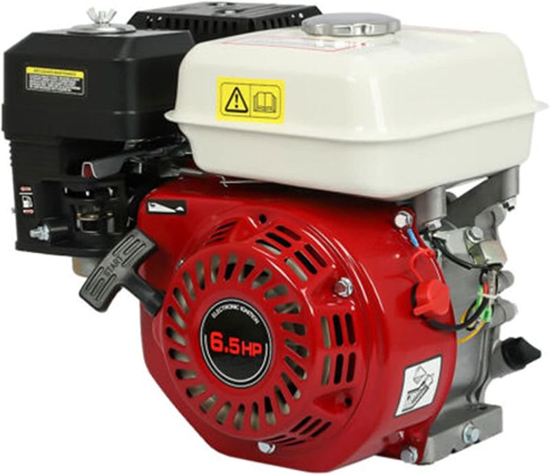 Photo 1 of LOYALHEARTDY Gas Engine GX160 6.5HP 160cc OHV 4 Stroke Single Cylinder Gasoline Motor Engine Replacement Engines Pull Start Air Cooled for Scarifier Lawnmower Pump Generator (Red)