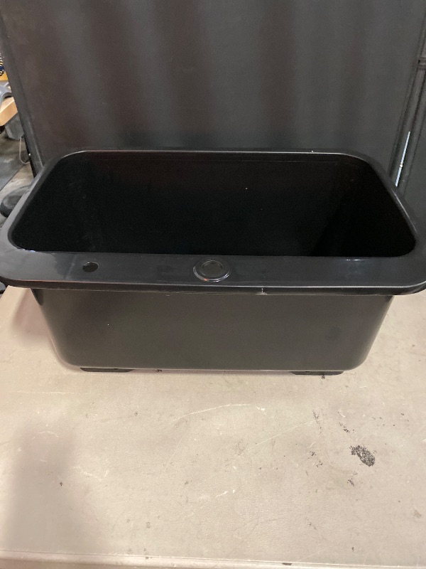 Photo 1 of Freestanding Plastic Utility Sink with 360°Rotatable Faucet, Laundry Tub with Storage Shelf and Washboard for Laundry Room,Bathroom, Kitchen 23.62x15.75x30.12in Black (Black)