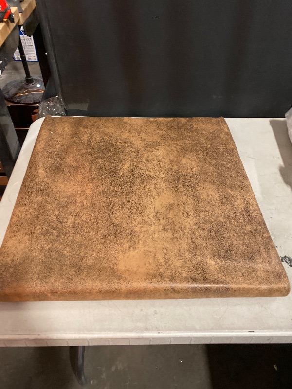 Photo 1 of Accent Chair with Cushion, Mid-Century Modern Upholstered Single Reading Armchair with Comfy Leather + Solid Wood Frame for Living Room, Bedroom, Lounge, Balcony (Brown)