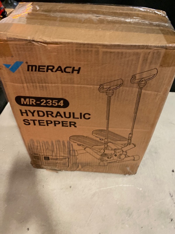 Photo 1 of MERACH Steppers for Exercise, Space-saving Stair Stepper with Resistance Bands, Mini Stepper for Home And Office Use with 330LBS Loading Capacity, Hydraulic Fitness Stepper with LCD Monitor