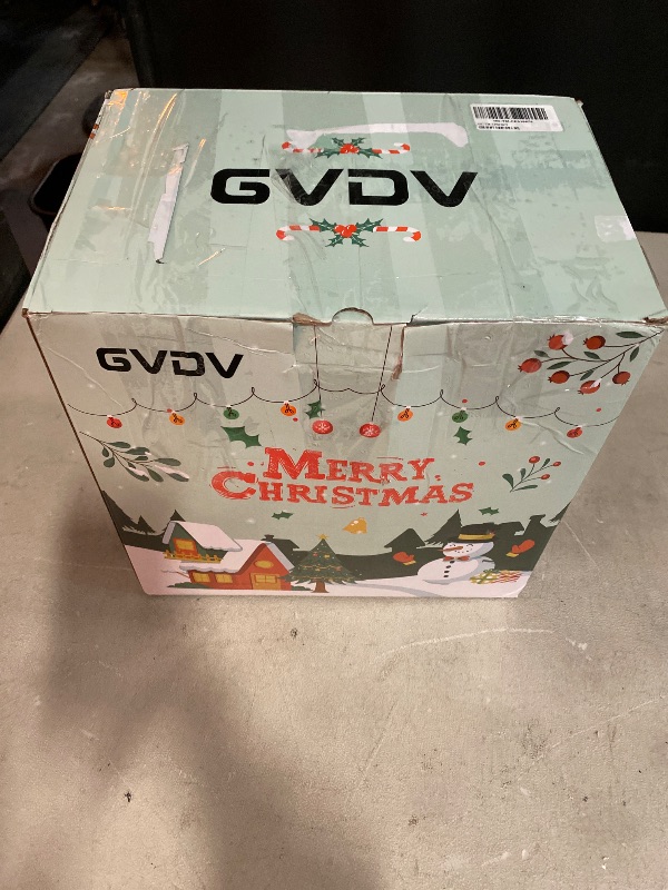 Photo 1 of GVDV 8FT Inflatable Christmas Tree with Gingerbread Man Clearance,Giant Outdoor Christmas Inflatables Decoration with Bright LED Lights,Fast Blow Up Christmas Lawn Inflatables with Stakes & Sandbags