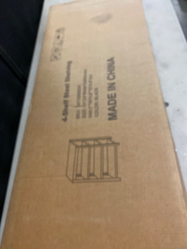 Photo 1 of Kitchen Baker’s Rack, 4-Tier Metal Rack with Solid Shelves, Microwave Stand Storage Organizer for Kitchen or Dining Room – 39.4” W x 15.7” D x 54.3” H