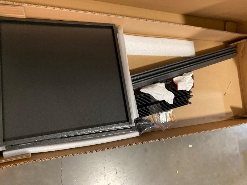 Photo 1 of itchen Baker’s Rack, 4-Tier Metal Rack with Solid Shelves, Microwave Stand Storage Organizer for Kitchen or Dining Room – 39.4” W x 15.7” D x 54.3” H