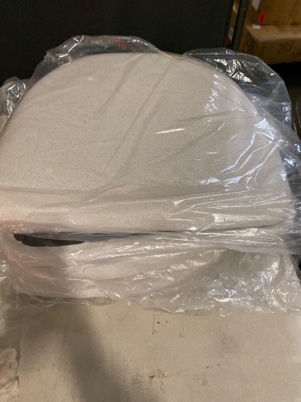 Photo 1 of 100% Solid Wood Upholstered Dining Chairs, Mid Century Modern Oak Dining Chairs with Curved Back Design with Butterfly Wing Shape for Kitchen, Dining Room, Restaurant (4PK, Log Color-Beige Cushion)