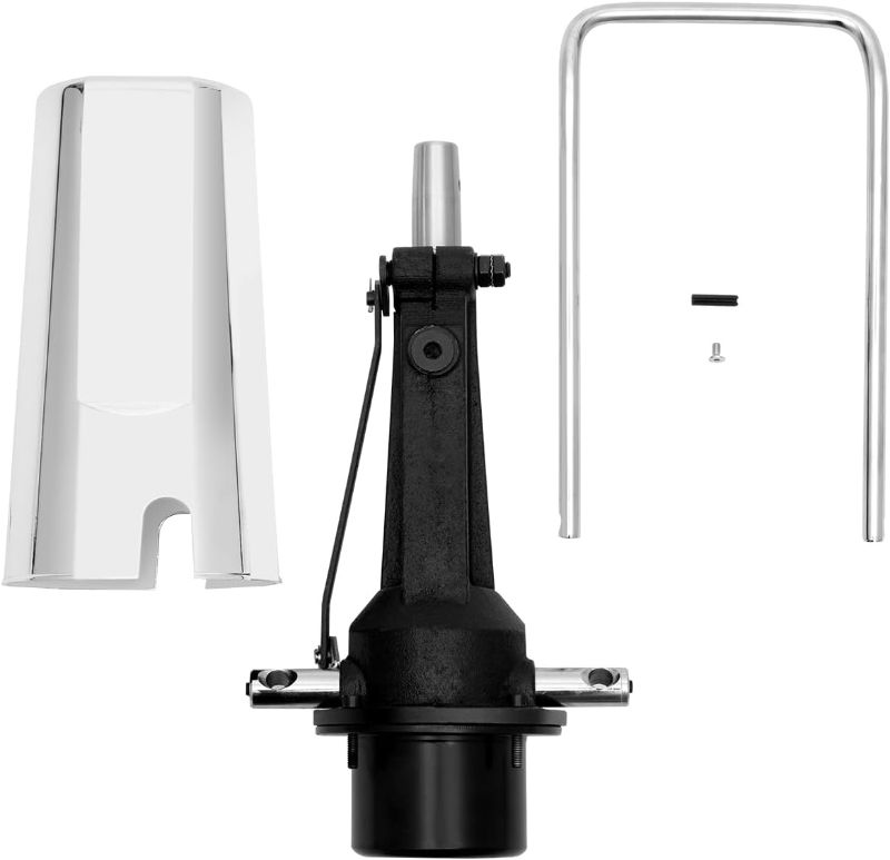 Photo 1 of Barber Hydraulic Pump 440 Pounds Weight Capacity 4 Bolt Pattern Pump Chair Replacement Hydraulic Pump w/Adjustable Height Beauty Salon Equipment (Black)