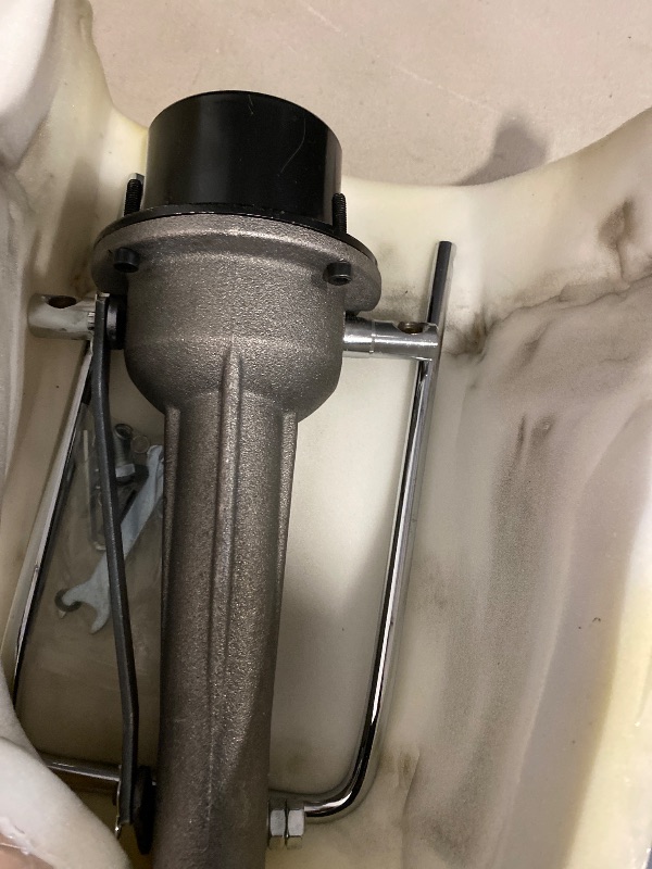 Photo 1 of Barber Hydraulic Pump 440 Pounds Weight Capacity 4 Bolt Pattern Pump Chair Replacement Hydraulic Pump w/Adjustable Height Beauty Salon Equipment (Black)