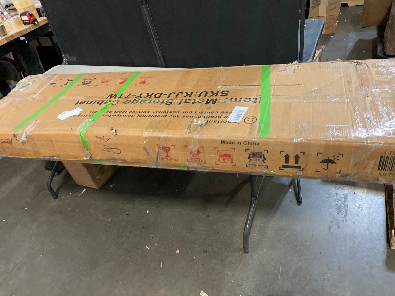 Photo 1 of 71" Tall Metal Storage Cabinet, Kitchen Pantry Storage Cabinets with Doors and 4 Shelves, White Pantry Cabinet, Utility Kitchen Cupboard, Large Steel Cabinets for Dining, Office, Living Room