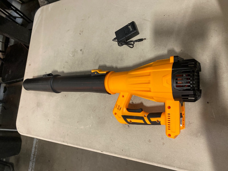 Photo 1 of 21V Cordless Leaf Blower with 6.0 Ah Battery | Lightweight, Hand-Held for Efficient Yard and Garden Cleaning | Includes Charger | Ideal for Patio, Lawn, Backyard, and Garage