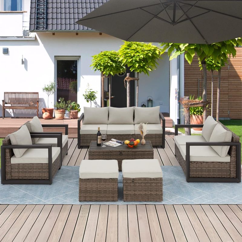 Photo 1 of Homrest Aluminum Patio Replacement parts & cushions (Beige) This box includes Parts :  J,K,T,S,Z,I,C