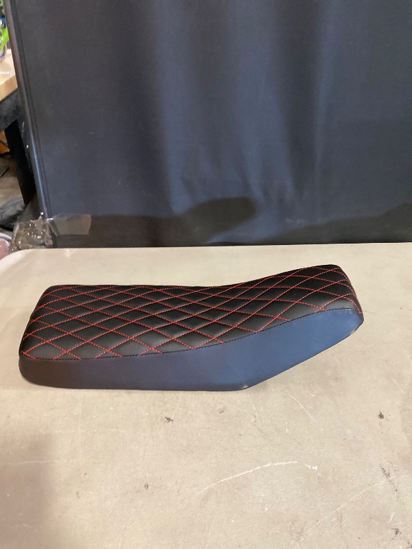 Photo 1 of JMCHstore Diamond Stitch Retro Mini Bike Seat with Red Thread for Motovox MBX10, for Mototec 105cc Mini Bike