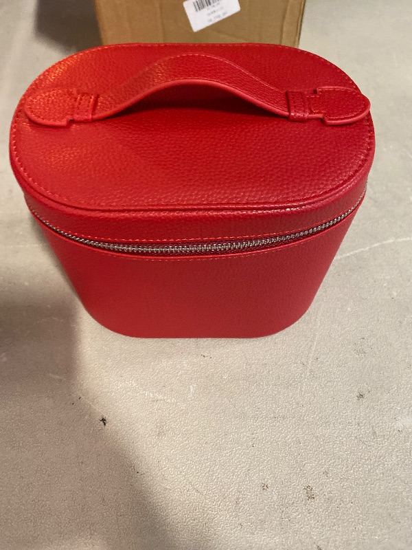 Photo 1 of Makeup Bag, Travel Make up Case with Compartments and Handle, Portable Cosmetic Organizer Bags,Toiletry Bag for Women