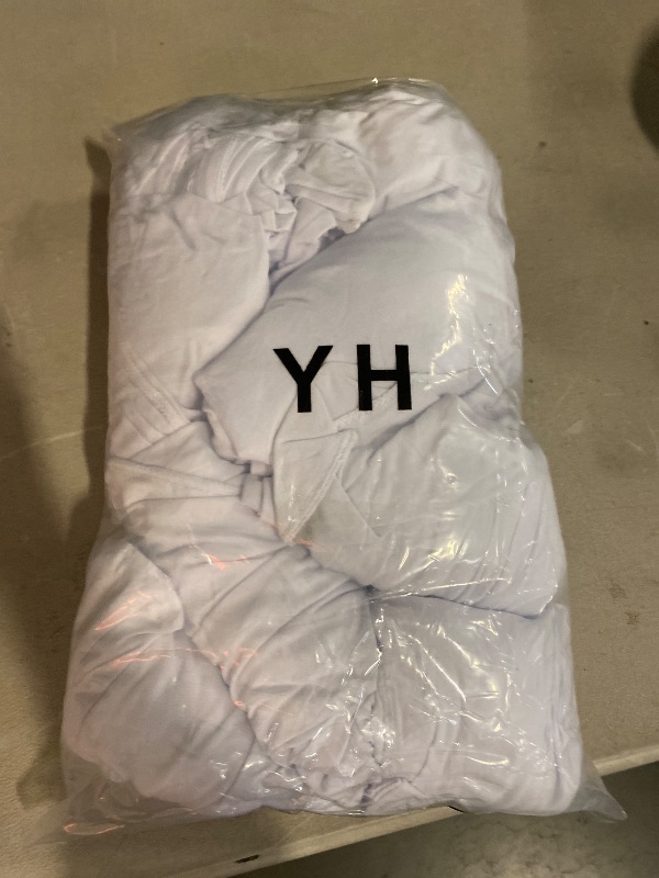 Photo 1 of Lann's Linens 10 pcs White Spandex Folding Chair Covers for Wedding, Party, and Banquet