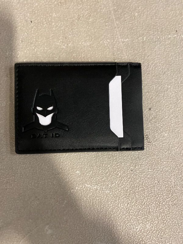 Photo 1 of Leather Hero ID Wallet for Men and Woman - Stylish Superhero Design, Durable Bifold Wallet with Multiple Card Slots, Cash Compartment, and Iconic Logo - Gift for All (Batmen)