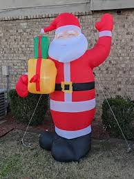 Photo 1 of 8 FT Christmas Inflatable Santa Claus Christmas Decorations Outdoor Blow-Up Yard Decorations