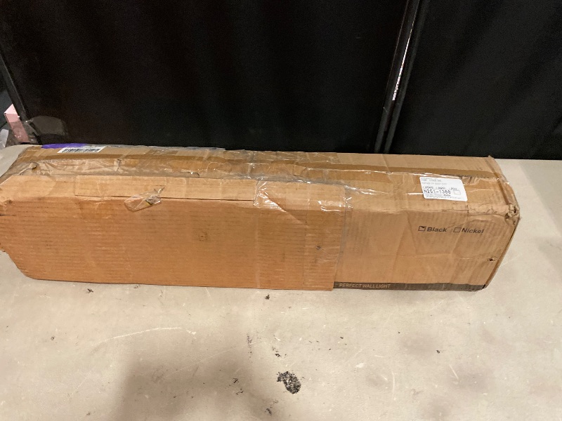 Photo 1 of 30 in. 4 Light Black LED Vanity Light Bar with Dimmable 5500K Light and 270° Swivel Range Acrylic Lampshade