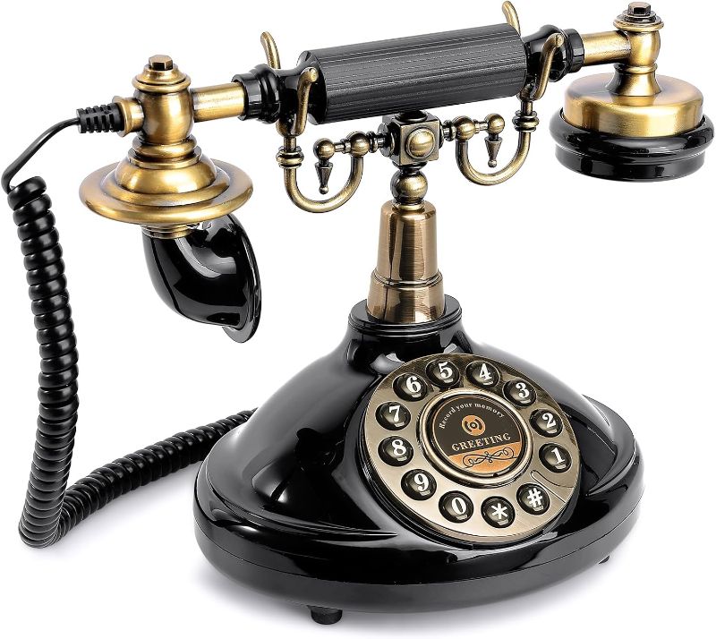 Photo 1 of Audio Guest Book Wedding Phone Record Customized Audio Messages Audio Guestbook Phone for Wedding, Bridal Shower, Birthday Party, Baby Shower. (Black)