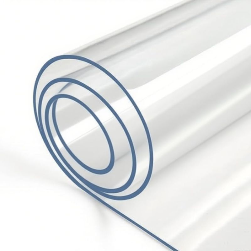 Photo 1 of 30x66 Inch Transparent Protector Mat for Desk Clear PVC Table Protector Table Cover Protector Clear Table Pad Waterpfoof Plastic Desk Protector for Dining Table Coffee Table Writing Desk Meeting Table