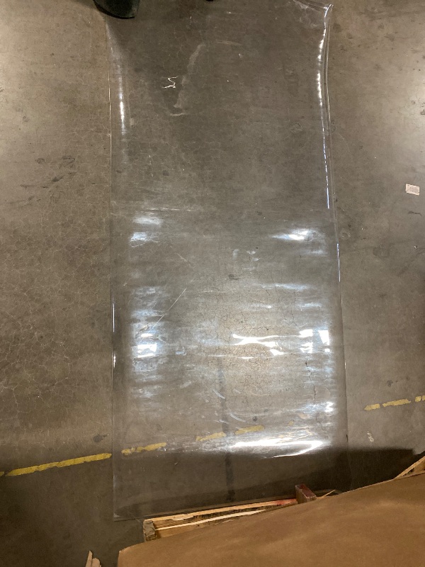 Photo 1 of 30x66 Inch Transparent Protector Mat for Desk Clear PVC Table Protector Table Cover Protector Clear Table Pad Waterpfoof Plastic Desk Protector for Dining Table Coffee Table Writing Desk Meeting Table