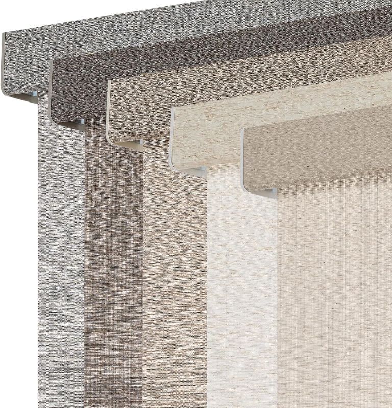 Photo 1 of Persilux Light Filtering Roller Shades for Window Blinds,Cordless,Linen Fabric,Thermal Insulated Fabric UV Protection Shades for Home,Office,Bedroom,Door,Light Filtering-Beige,36" W X 72" H