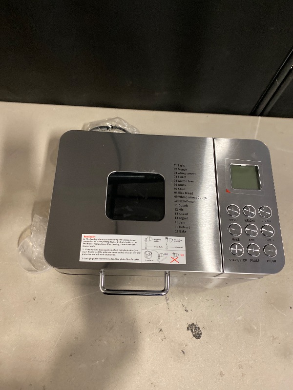 Photo 1 of 2LB Bread Maker Machine, OSIPOTO 17 in 1 Automatic Stainless Steel Bread Machine, Non-stick, Beginner-Friendly Controls, 15 Hour Timer, Easy to Clean Low Noise, High Success Rate for Homemade Bread