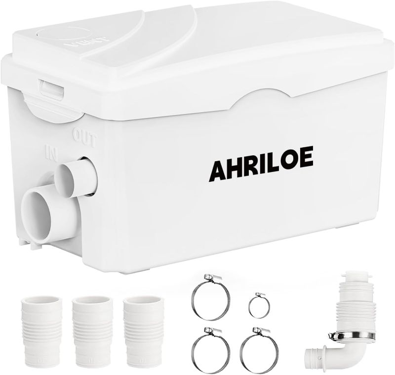 Photo 1 of 450W Sink Pump, Macerator Pump with 3 Inlets/1 Outlets, Sewage Pumps for Sink, Laundry, Basement (Not for Toilet)