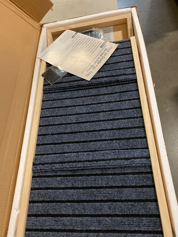 Photo 1 of Extra Large Dog Ramp 63‘’L for High Bed, Couch & SUV – 200 Lb Heavy Duty Solid Wood Pet Ramp, 4 Adjustable Height – Portable Stable Non-Slip Steps for Medium to XL Dogs