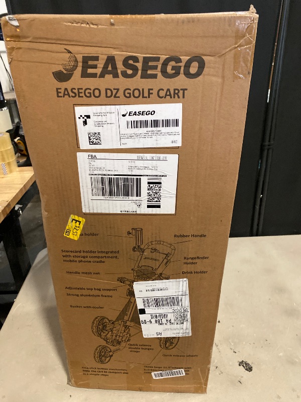 Photo 1 of Golf Push Cart 3 Wheel : Golf Bag Cart Foldable with Phone Holder/Cup/Umbrella Holder Compact Golf Pull Carts Quick Fold Golf Caddy Push Carts with Large Wheelbase for Different Terrain