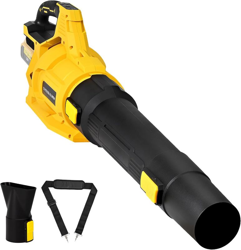 Photo 1 of Cordless Leaf Blower for Dewalt 20V Battery, Max 650 CFM/125 MPH Turbo Boost Mode, with 17500RPM Brushless Motor for Lawn Care, Garden, Wet Leaves (Tool ONLY)