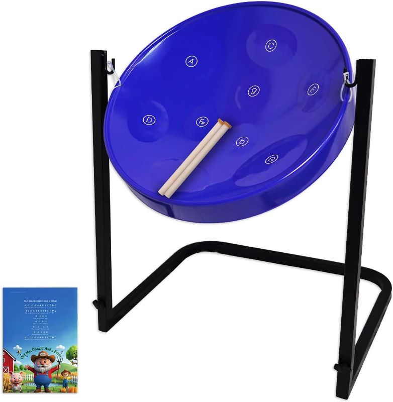 Photo 1 of 9-Note Steelpan (Steel Drum) with Stand - Educational Musical Instrument for Beginners by Suttaya